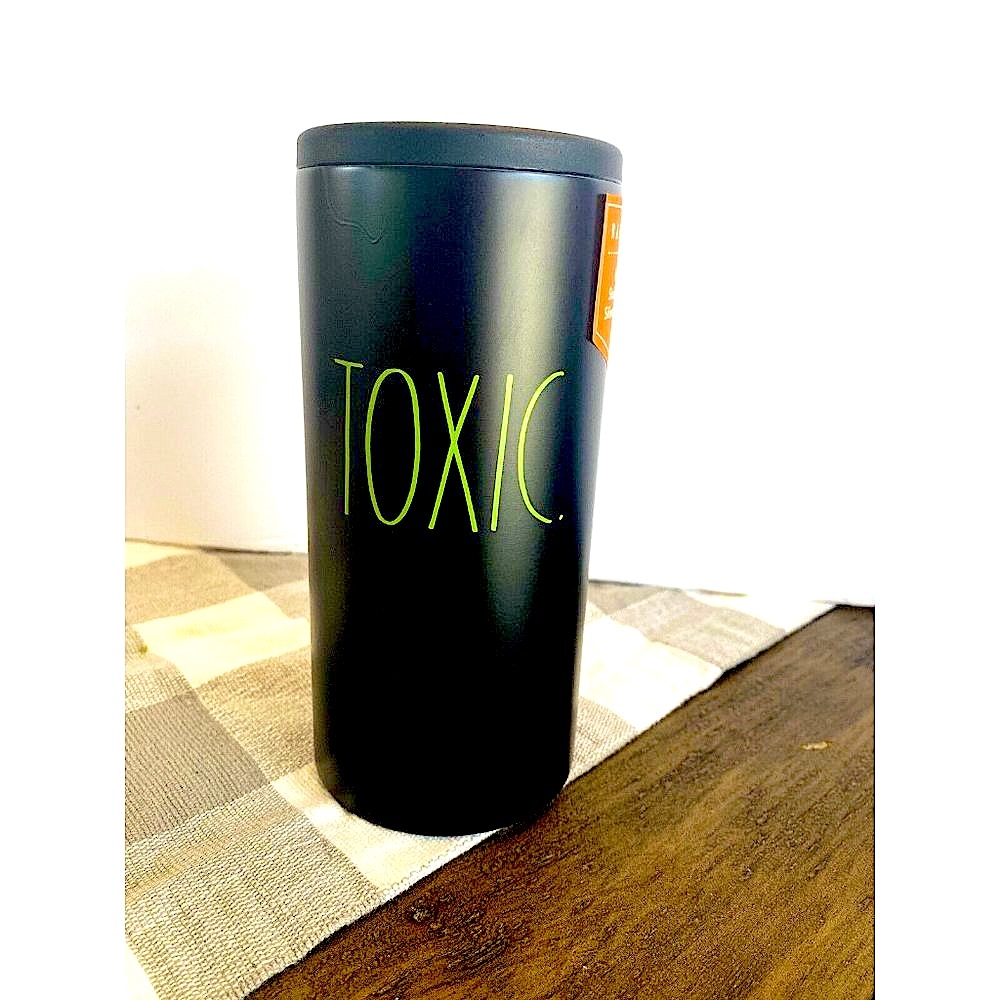 Rae Dunn New Halloween “Toxic” Black/Green Insulat - Picture 1 of 6